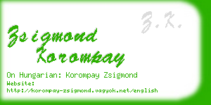 zsigmond korompay business card